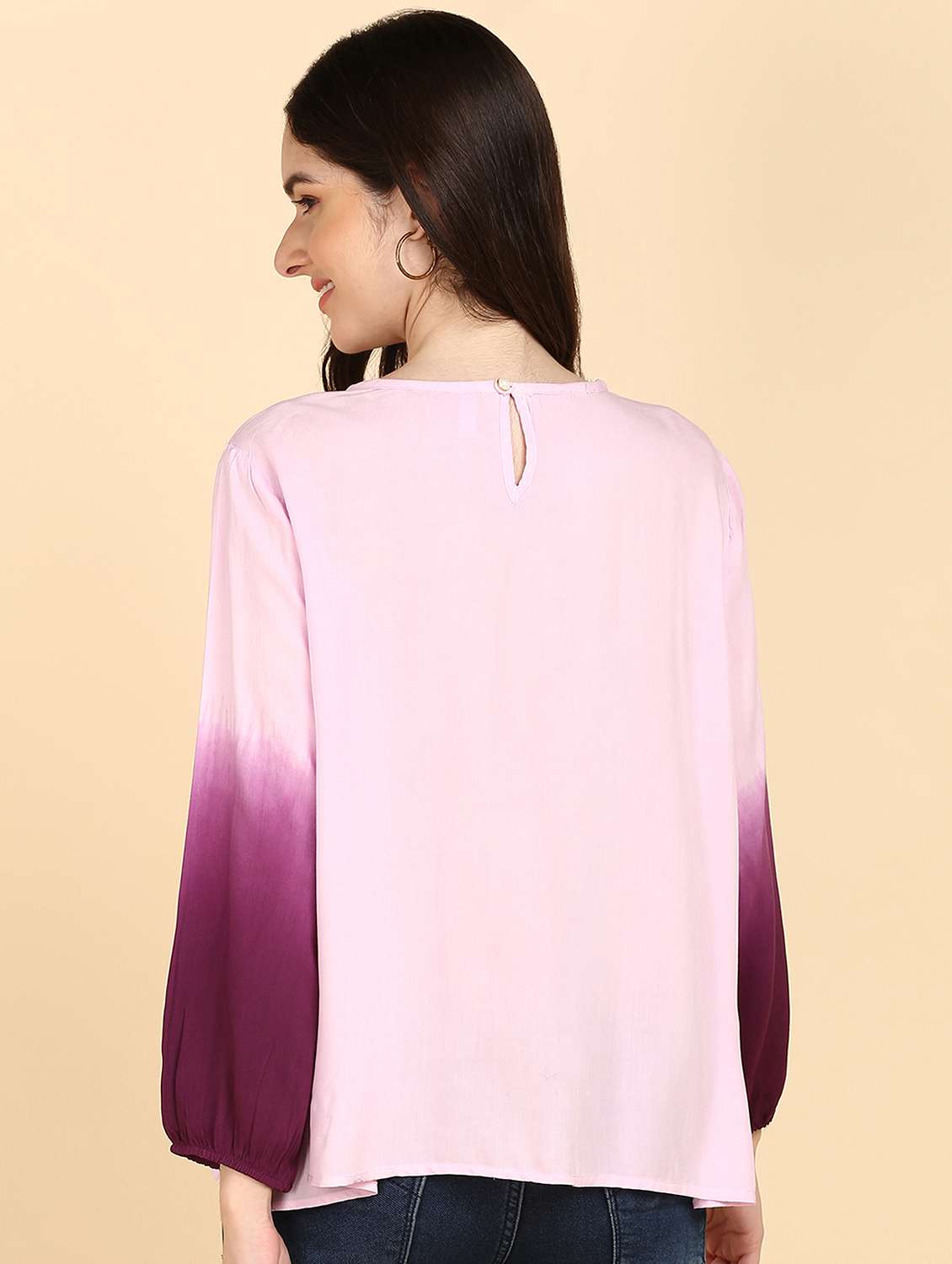 women's a line round neck top - 20189897 -  Standard Image - 1