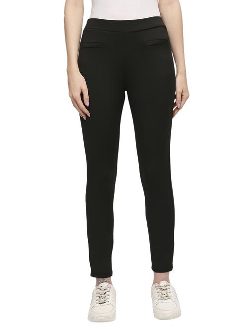 black cotton high rise jegging - 20190909 - Standard Image - 0