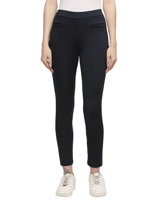 blue cotton high rise jegging - 20190910 -  Standard Image - 0