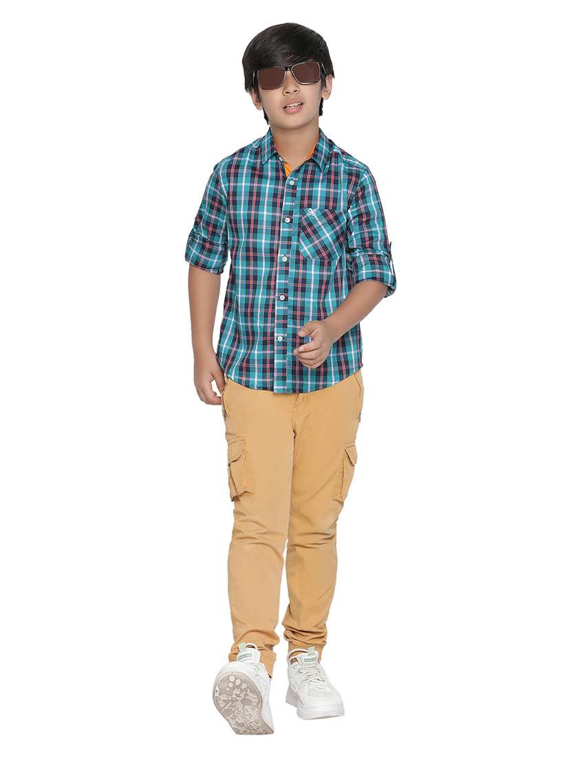 boys green checks shirts - 20190915 -  Standard Image - 4