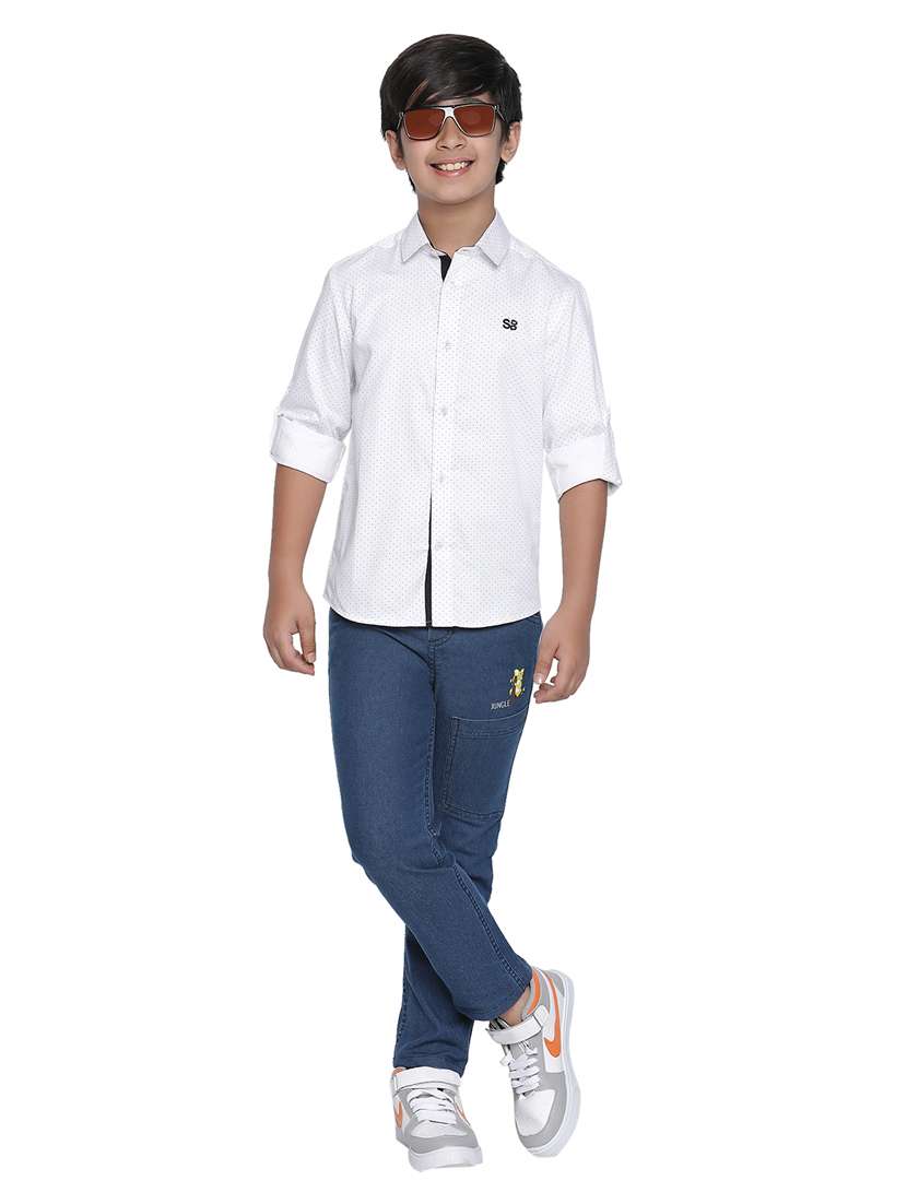 boys white printed shirts - 20190916 -  Standard Image - 4