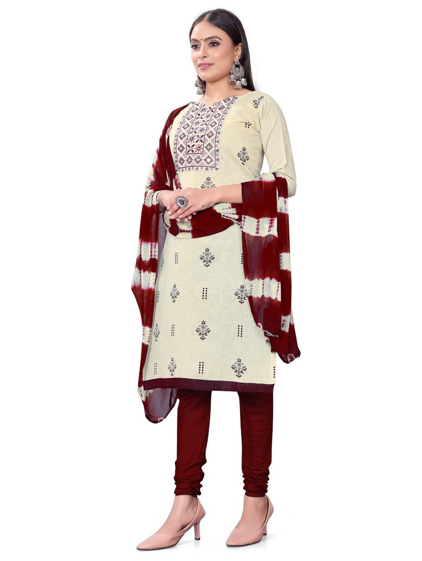 embroidered unstitched suit set - 20193414 -  Standard Image - 1