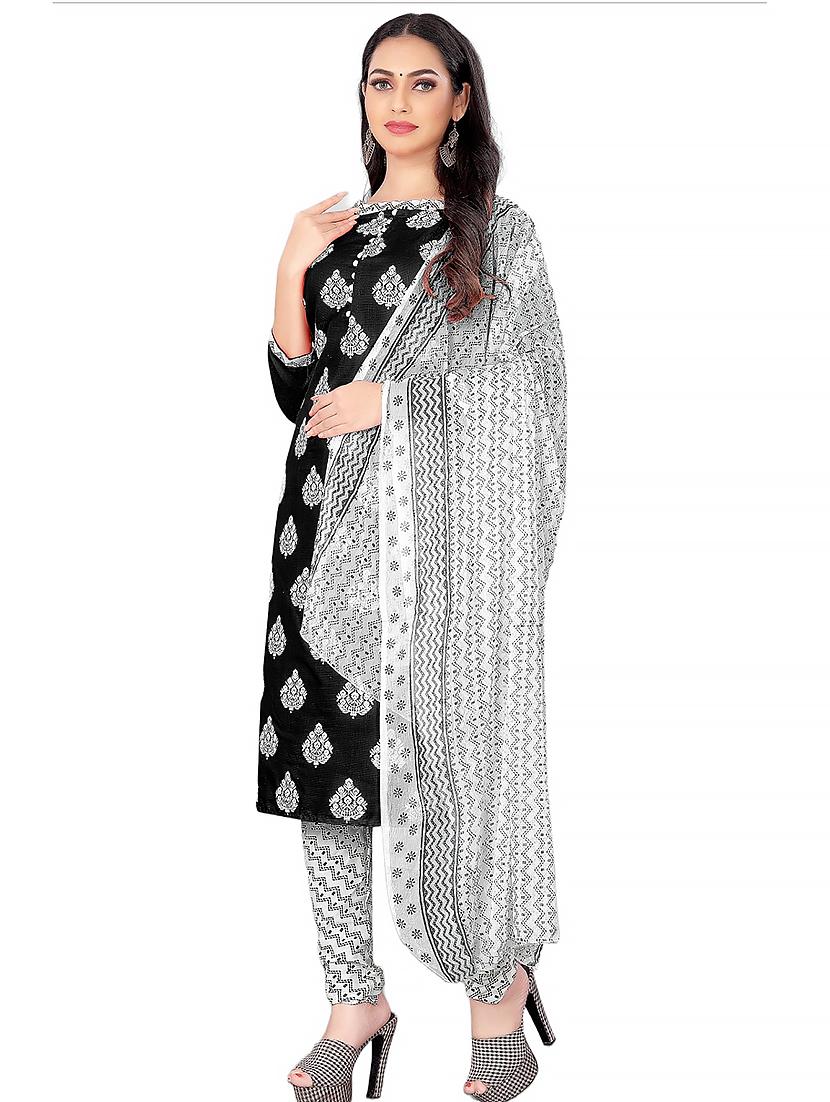 printed unstitched salwar suit set - 20193850 -  Standard Image - 1
