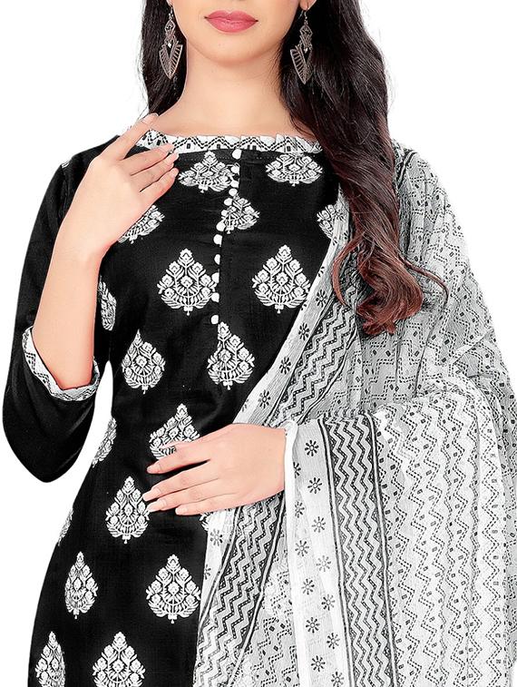 printed unstitched salwar suit set - 20193850 - Standard Image - 4
