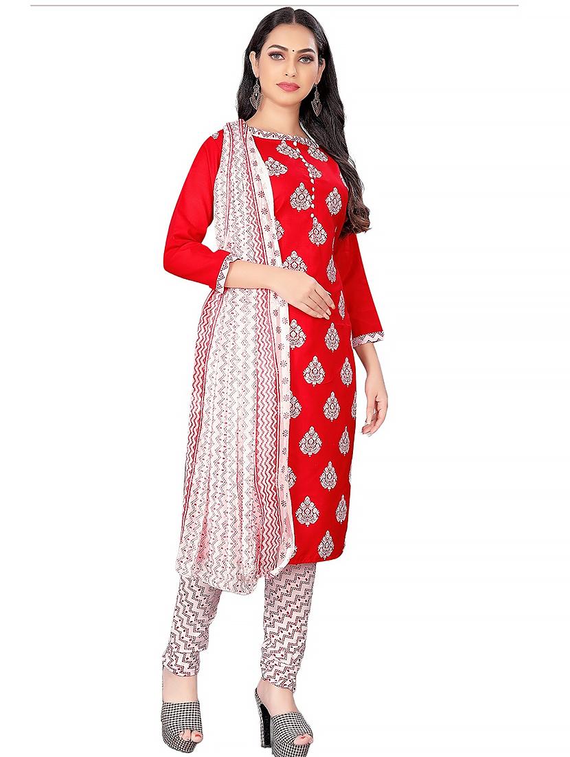 printed unstitched salwar suit set - 20193853 - Standard Image - 1