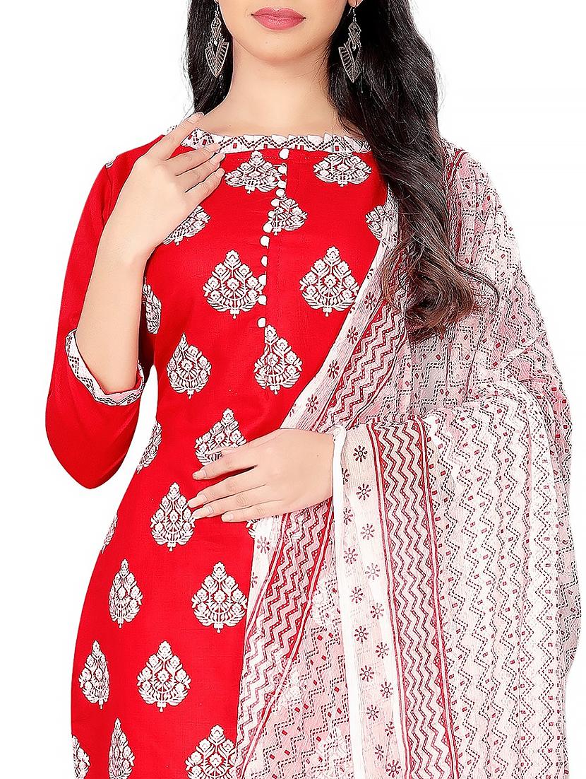 printed unstitched salwar suit set - 20193853 - Standard Image - 4