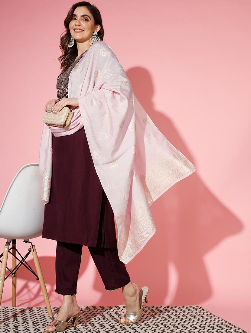 purple kurta pant set with dupatta - 20194168 - Standard Image - 4