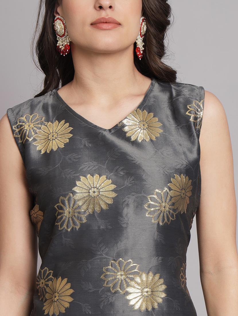 grey kurta pant set with dupatta - 20194182 - Standard Image - 4