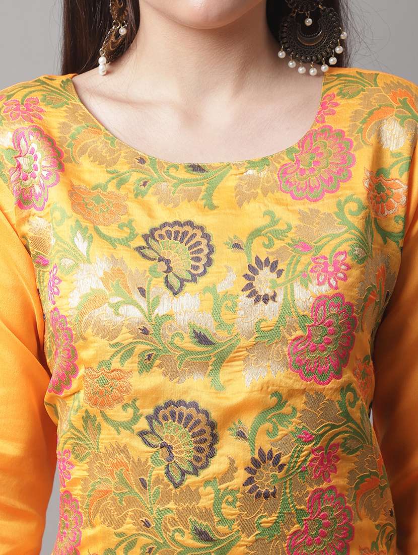 yellow kurta pant set with dupatta - 20194210 -  Standard Image - 4