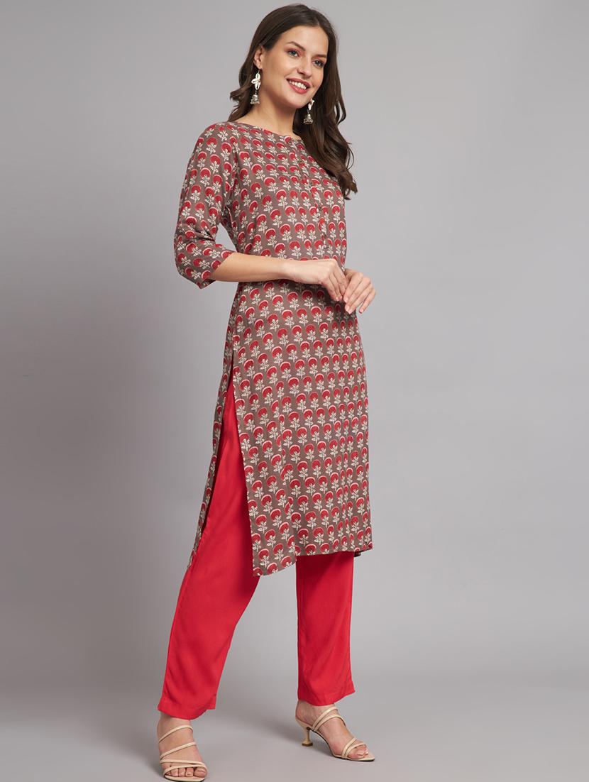 printed kurta pant set with dupatta - 20194315 - Standard Image - 1