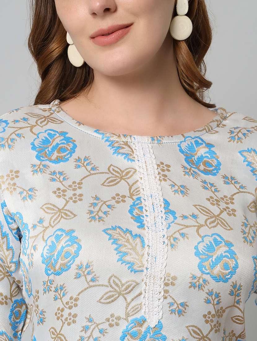 blue kurta palazzo set with dupatta - 20194351 -  Standard Image - 4