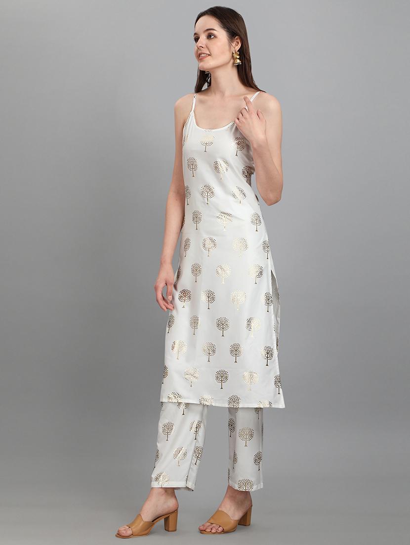 foil printed kurta pant set with shrug - 20194454 -  Standard Image - 1