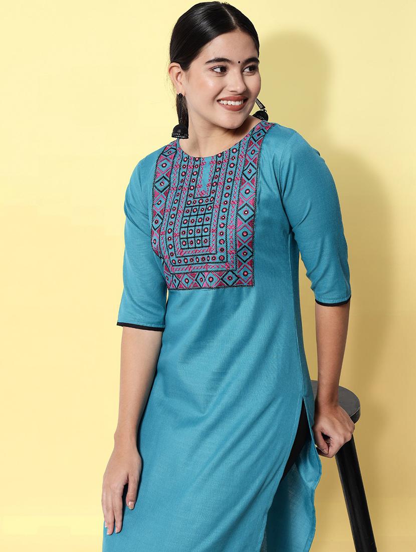embroidered kurta pant set - 20194496 - Standard Image - 4