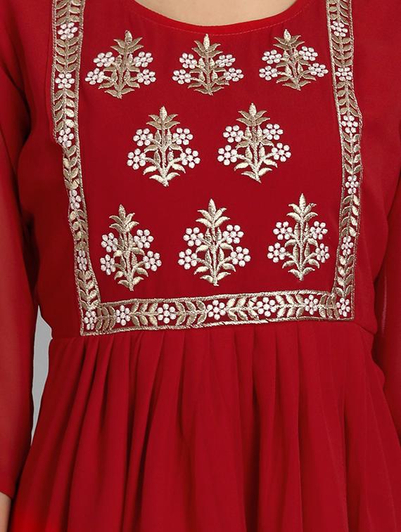 embroidered kurta pant set with dupatta - 20194523 - Standard Image - 4