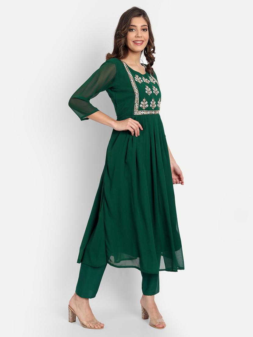 embroidered kurta pant set with dupatta - 20194525 - Standard Image - 1