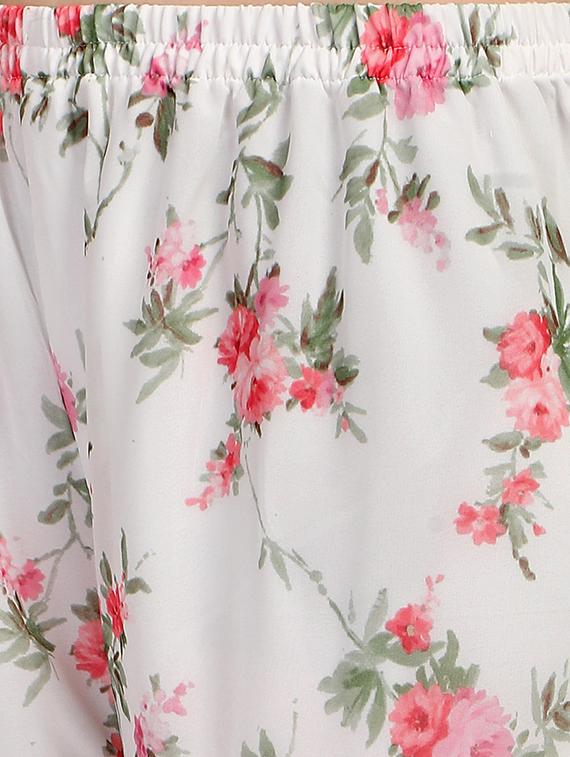 floral printed kurta sharara set with dupatta - 20194528 - Standard Image - 4