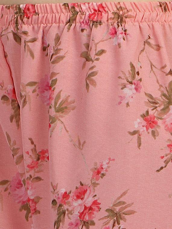 floral printed kurta sharara set with dupatta - 20194529 - Standard Image - 4