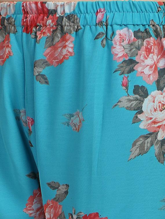 floral printed kurta sharara set with dupatta - 20194530 - Standard Image - 4