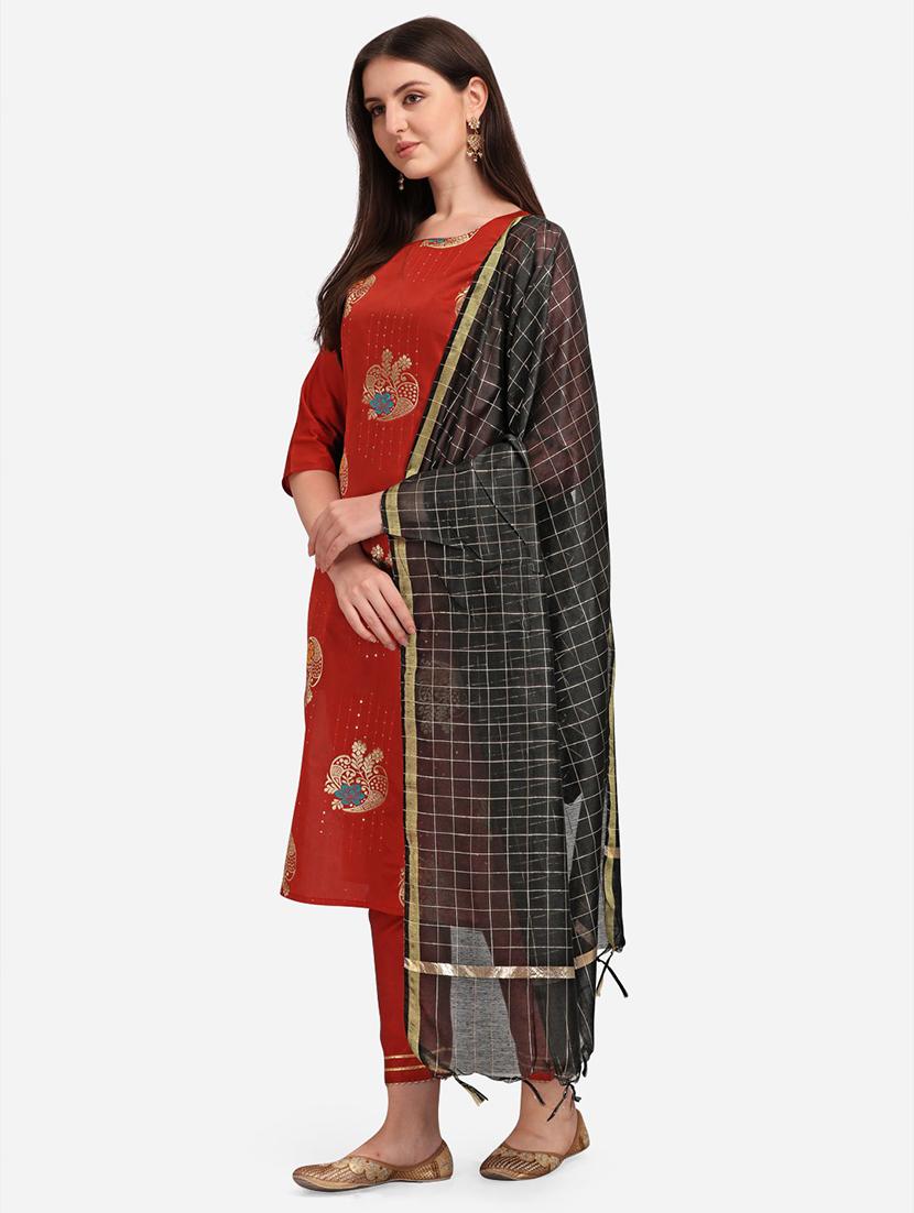 self design kurta pant set with dupatta - 20194565 - Standard Image - 1