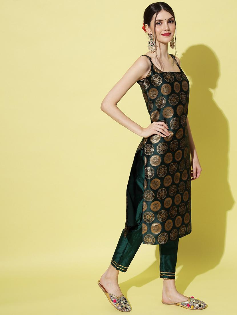 self design kurta pant set with dupatta - 20195159 - Standard Image - 1