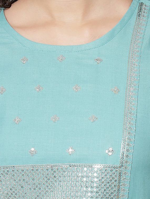 embroidered kurta pant set with dupatta - 20195163 - Standard Image - 4