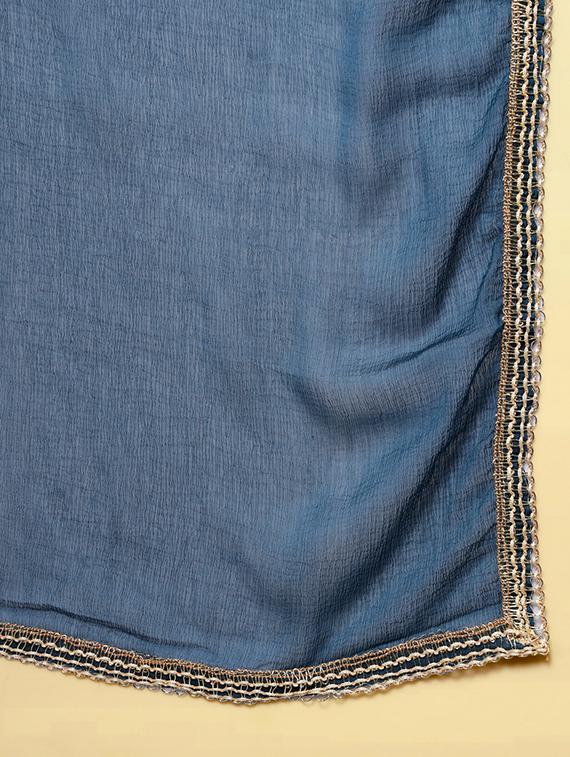 embroidered kurta pant set with dupatta - 20195175 - Standard Image - 4
