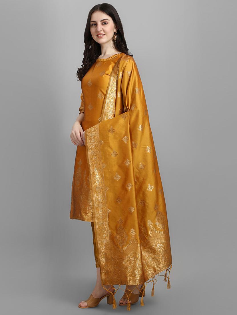 self design kurta pant set with dupatta   - 20195176 -  Standard Image - 1