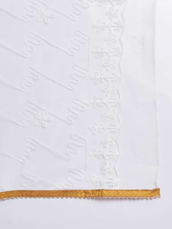 embroidered kurta pant set with dupatta   - 20195209 -  Standard Image - 4