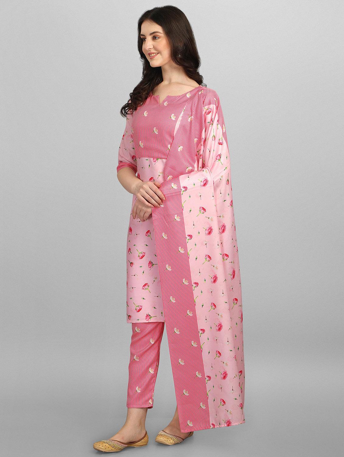 printed kurta pant set with dupatta - 20195218 - Standard Image - 1