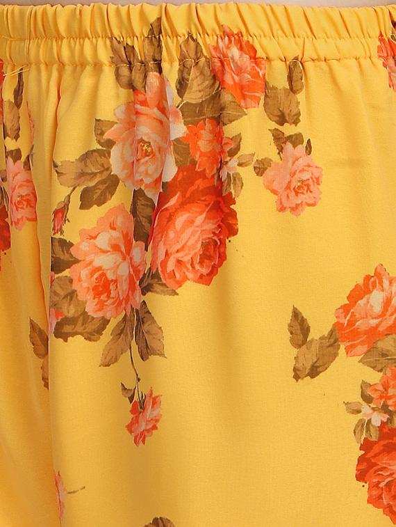 floral printed kurta sharara set with dupatta - 20195221 - Standard Image - 4