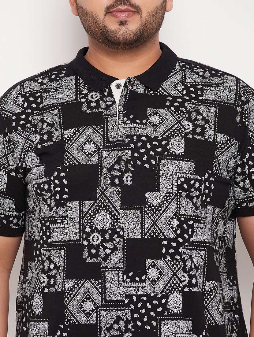 polo neck printed polo t-shirt - 20195393 -  Standard Image - 4