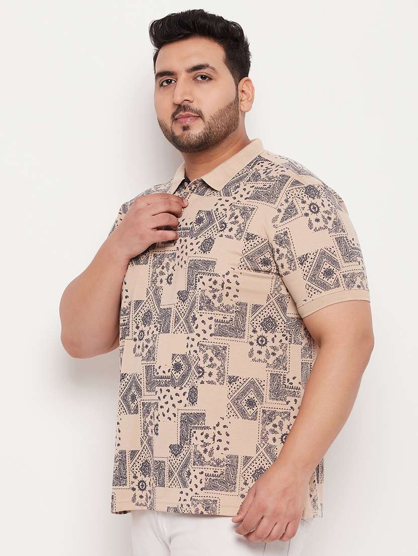 polo neck printed polo t-shirt - 20195394 -  Standard Image - 1