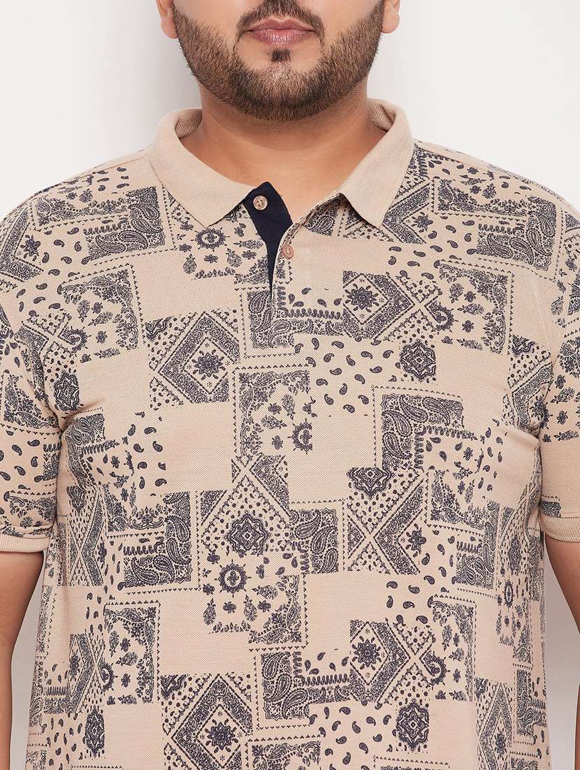 polo neck printed polo t-shirt - 20195394 -  Standard Image - 4