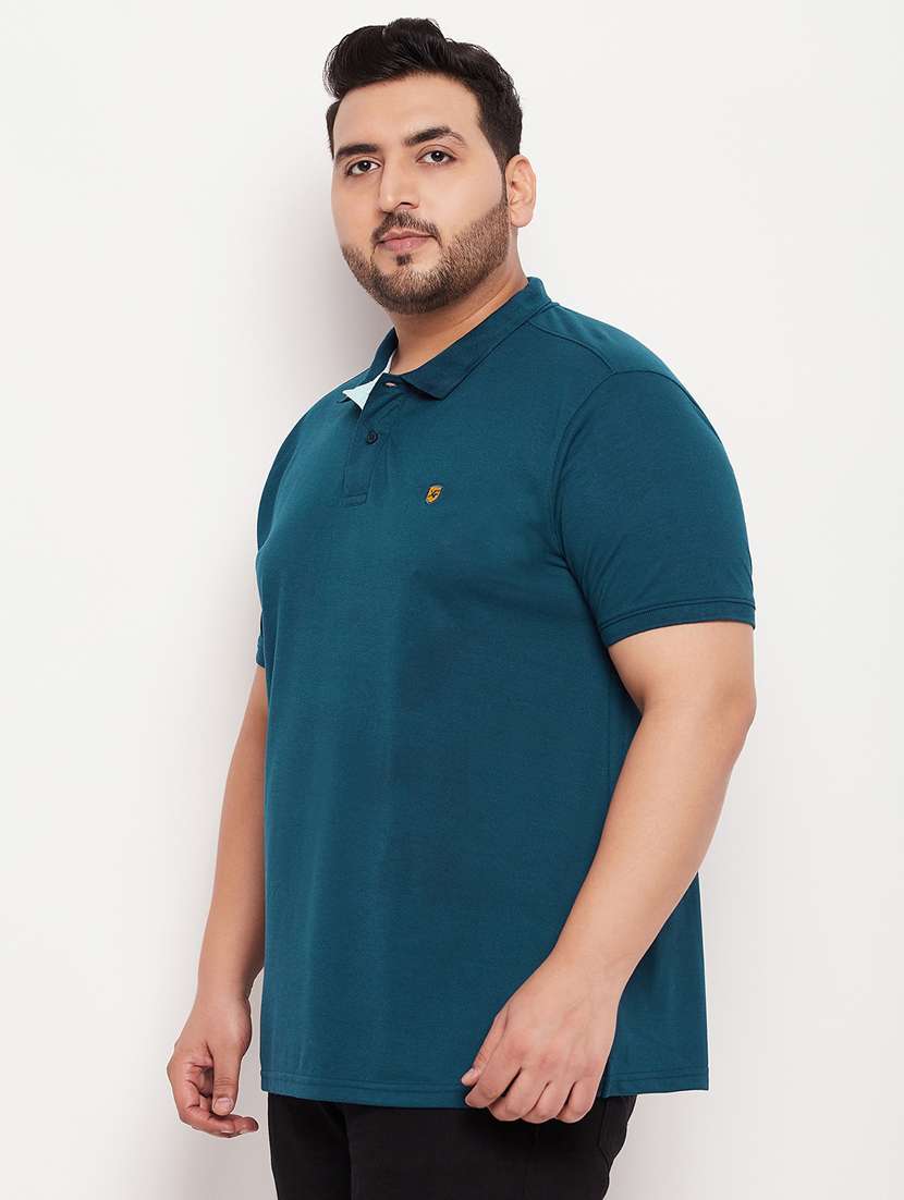 polo neck solid polo t-shirt - 20195410 -  Standard Image - 1