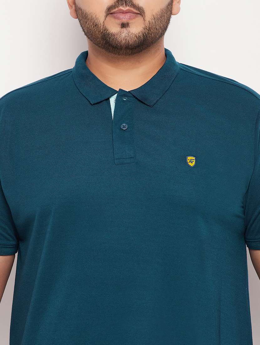 polo neck solid polo t-shirt - 20195410 -  Standard Image - 4
