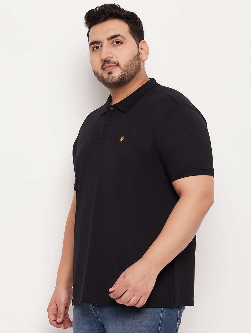 polo neck solid polo t-shirt - 20195412 -  Standard Image - 1