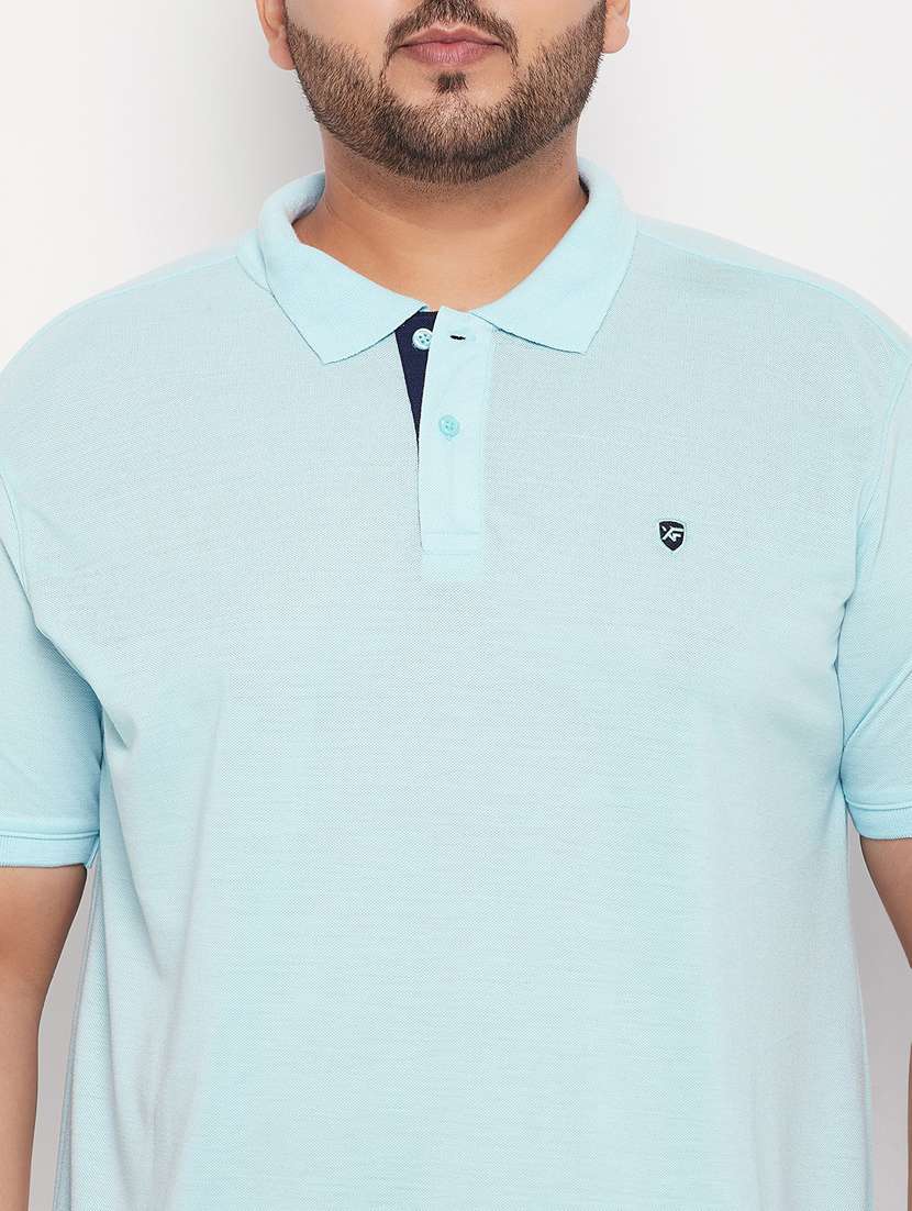 polo neck solid polo t-shirt - 20195413 -  Standard Image - 4