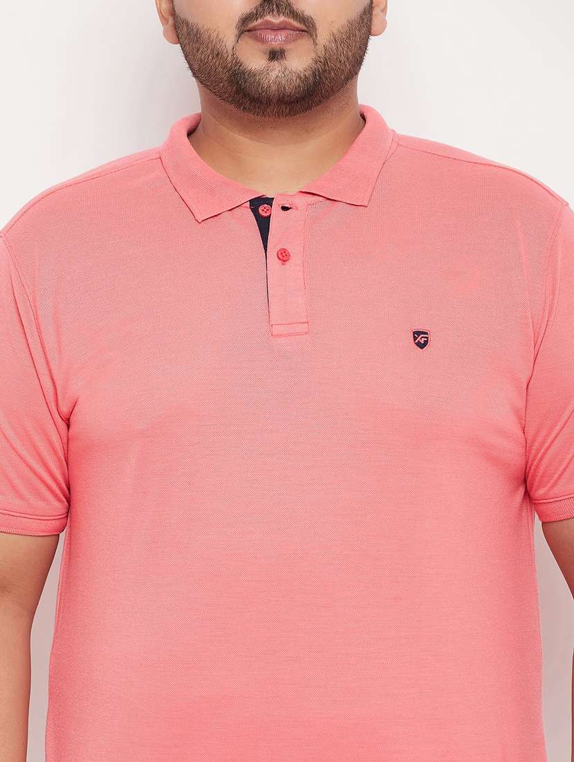 polo neck solid polo t-shirt - 20195414 -  Standard Image - 4