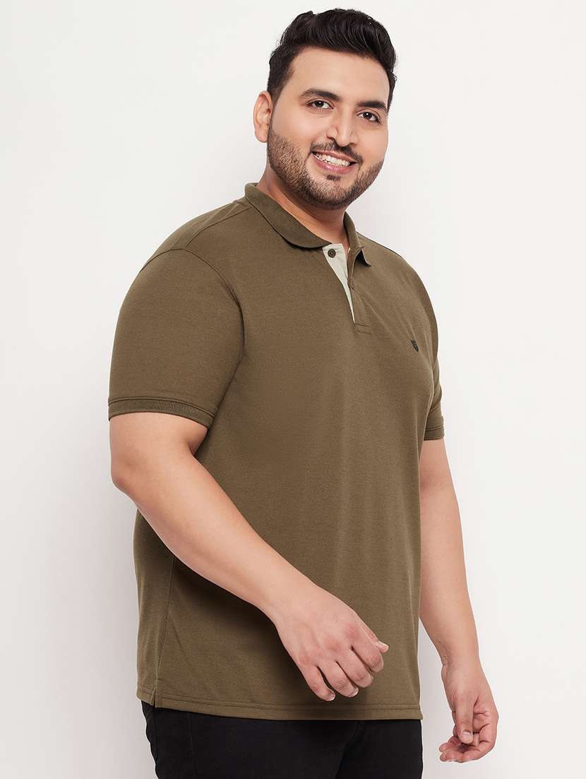 polo neck solid polo t-shirt - 20195416 -  Standard Image - 1