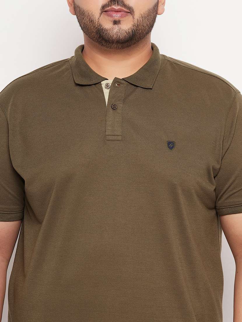 polo neck solid polo t-shirt - 20195416 -  Standard Image - 4