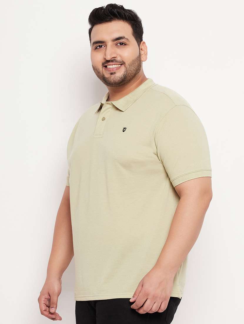 polo neck solid polo t-shirt - 20195417 -  Standard Image - 1