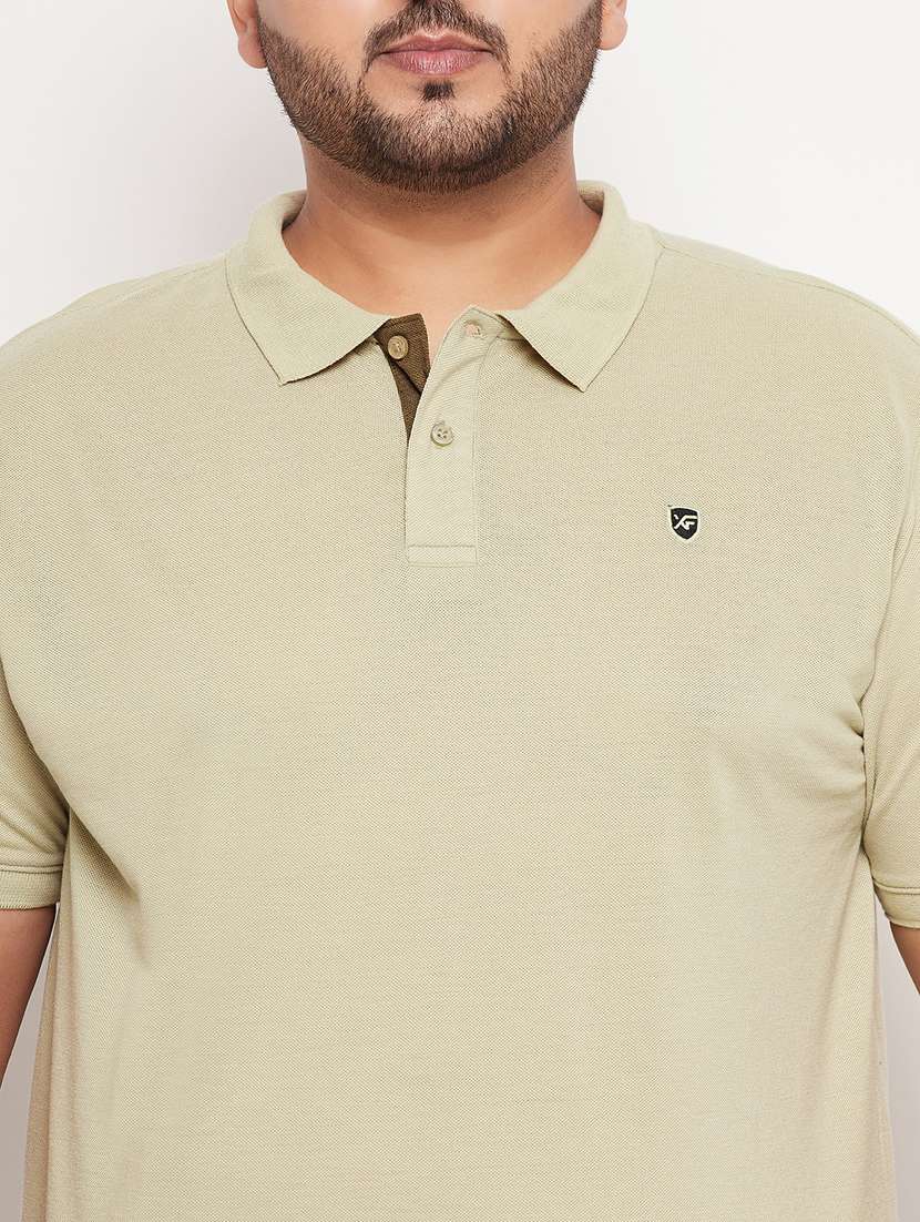 polo neck solid polo t-shirt - 20195417 -  Standard Image - 4