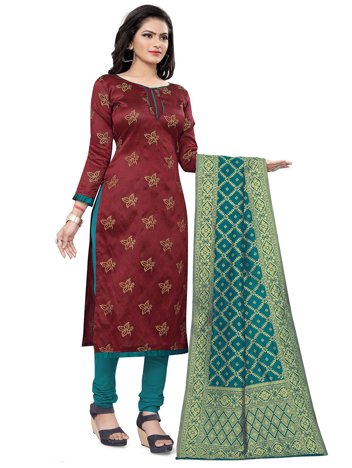 self design unstitched suit set - 20196201 - Standard Image - 1