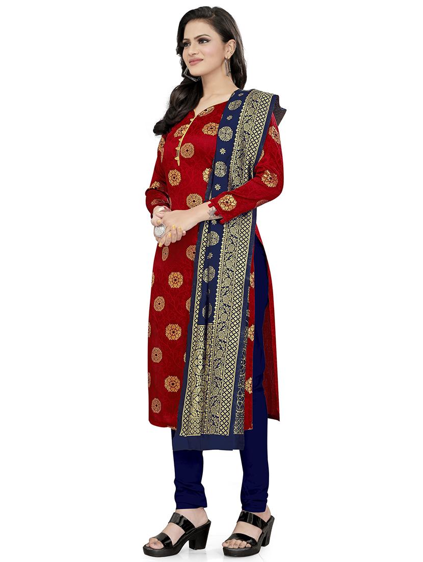 self design unstitched suit set - 20196220 - Standard Image - 1