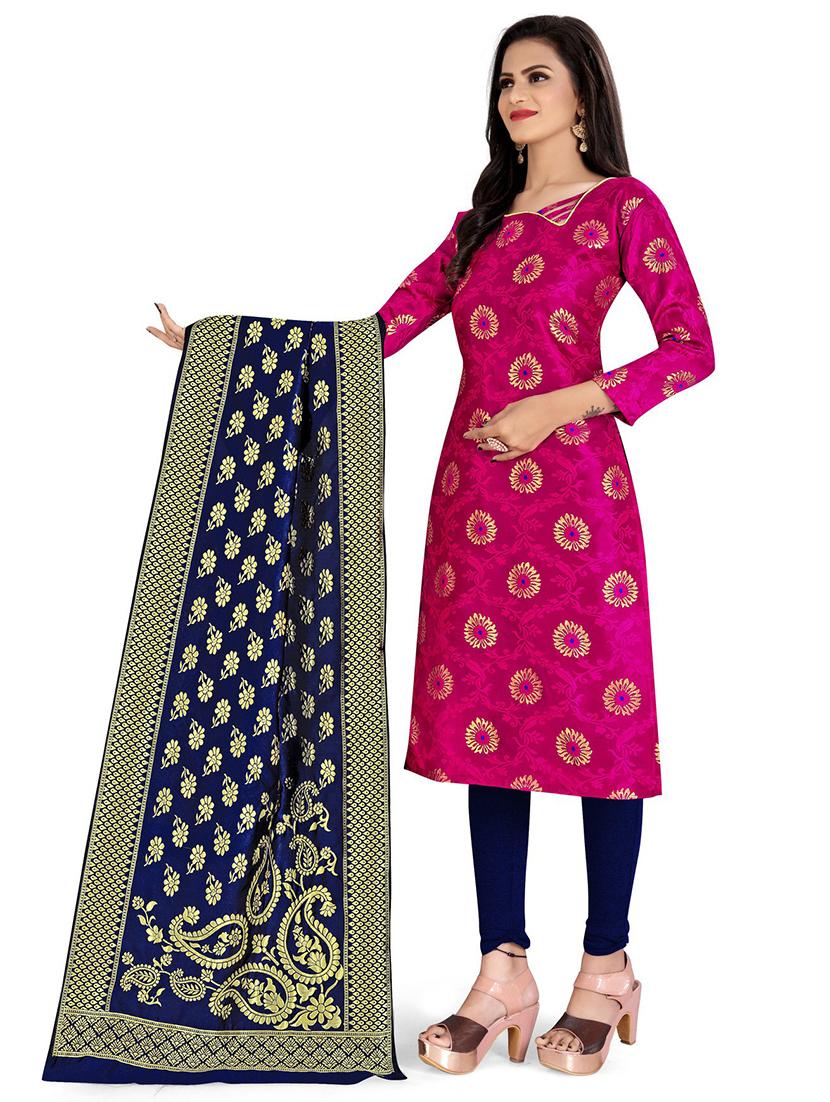 self design unstitched suit set - 20196252 - Standard Image - 1