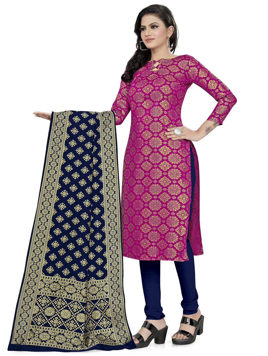 self design unstitched suit set - 20196294 - Standard Image - 1