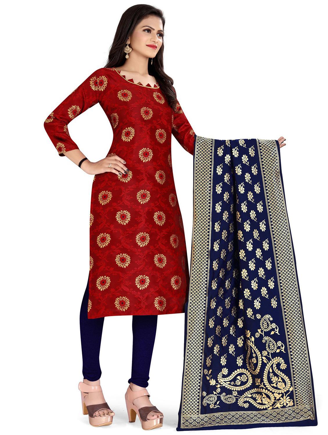 self design unstitched suit set - 20196334 - Standard Image - 1