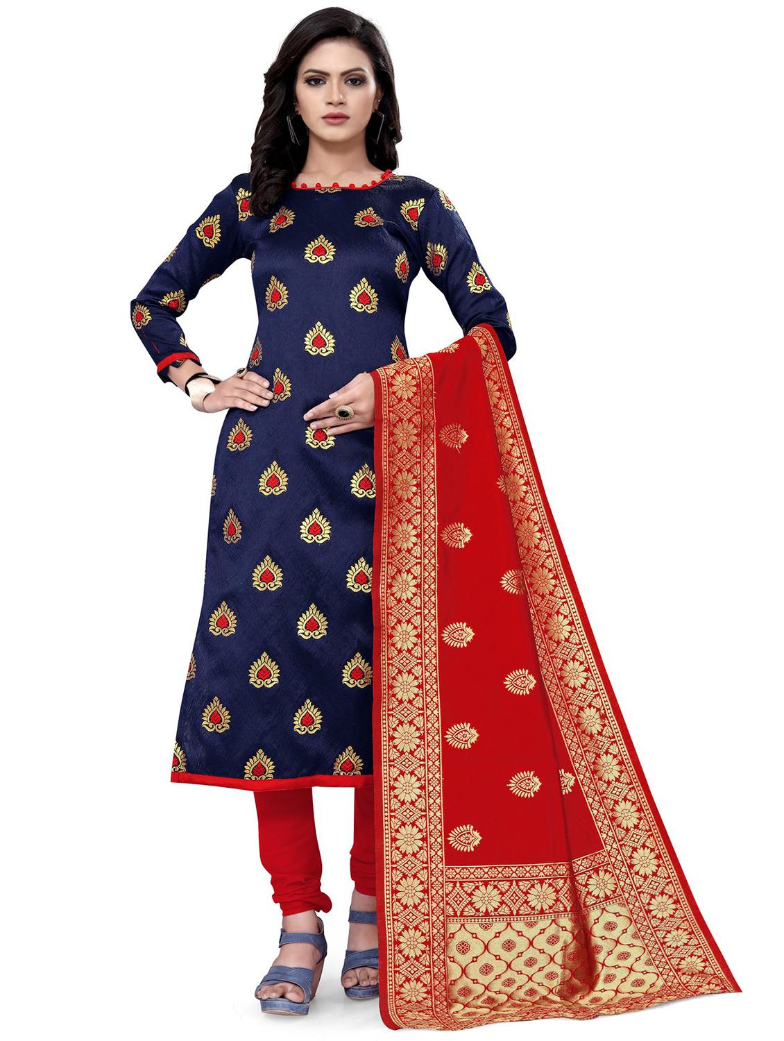 self design unstitched suit set - 20196335 - Zoom Image - 0