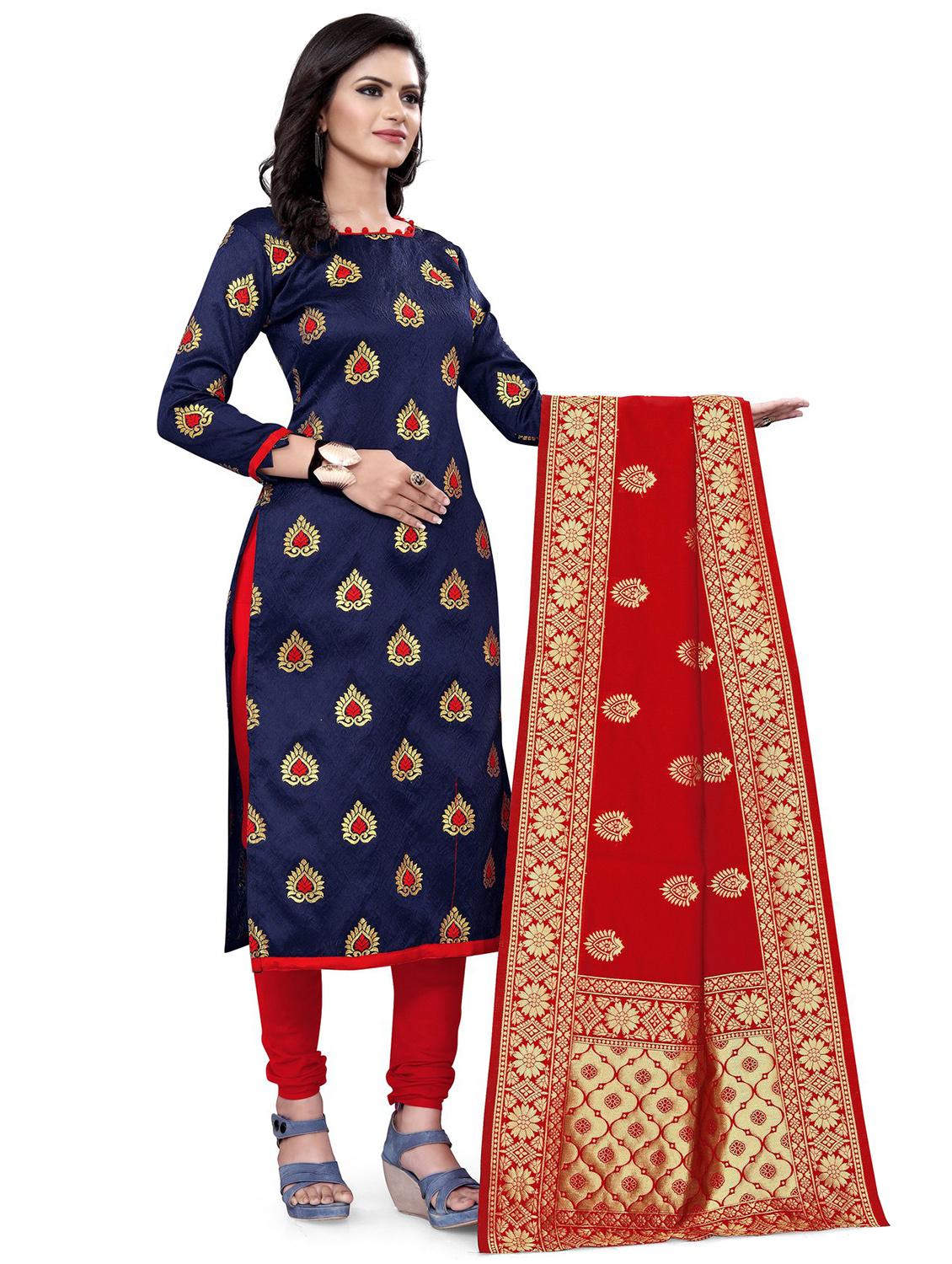 self design unstitched suit set - 20196335 - Standard Image - 1