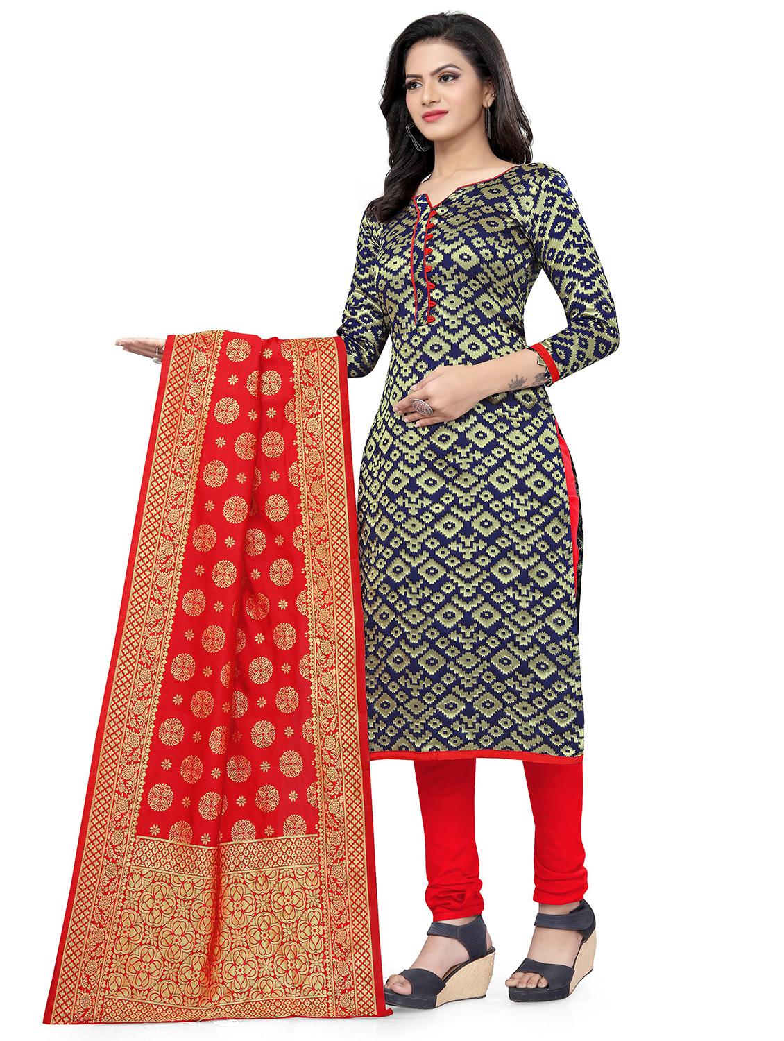 self design unstitched suit set  - 20196344 -  Standard Image - 1